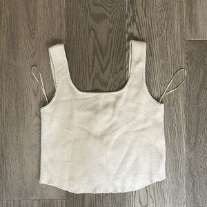 EUC House of Harlow Women's Cream Knit Tank Top